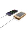 Bambusowy power bank 8000 mAh, ładowarka słoneczna