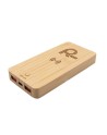 Bambusowy bezprzewodowy power bank 8000 mAh B`RIGHT, ładowarka bezprzewodowa 15W | Benson