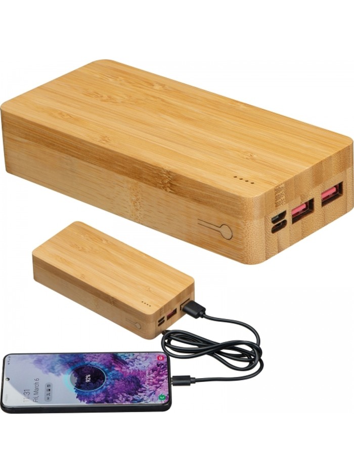 Power bank 20000 mAh bambusowy VALERIA