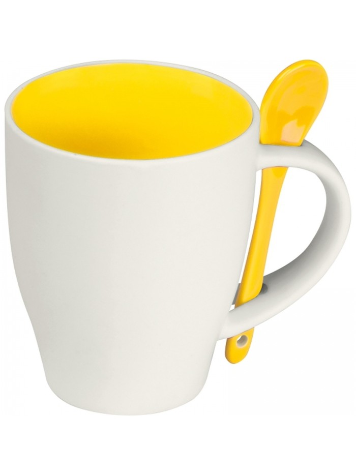 Kubek ceramiczny z łyżeczką 250 ml ARMANDO