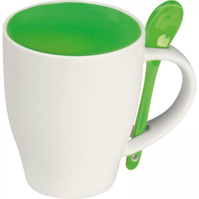 Kubek ceramiczny z łyżeczką 250 ml ARMANDO