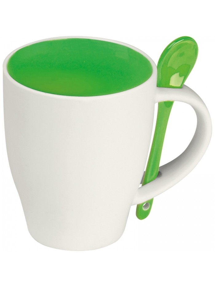 Kubek ceramiczny z łyżeczką 250 ml ARMANDO