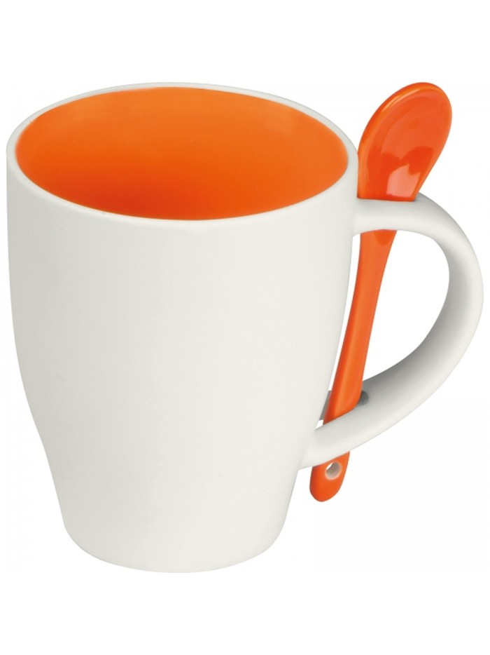 Kubek ceramiczny z łyżeczką 250 ml ARMANDO