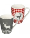Zestaw 2 świątecznych kubków porcelanowych 300 ml ARMIN