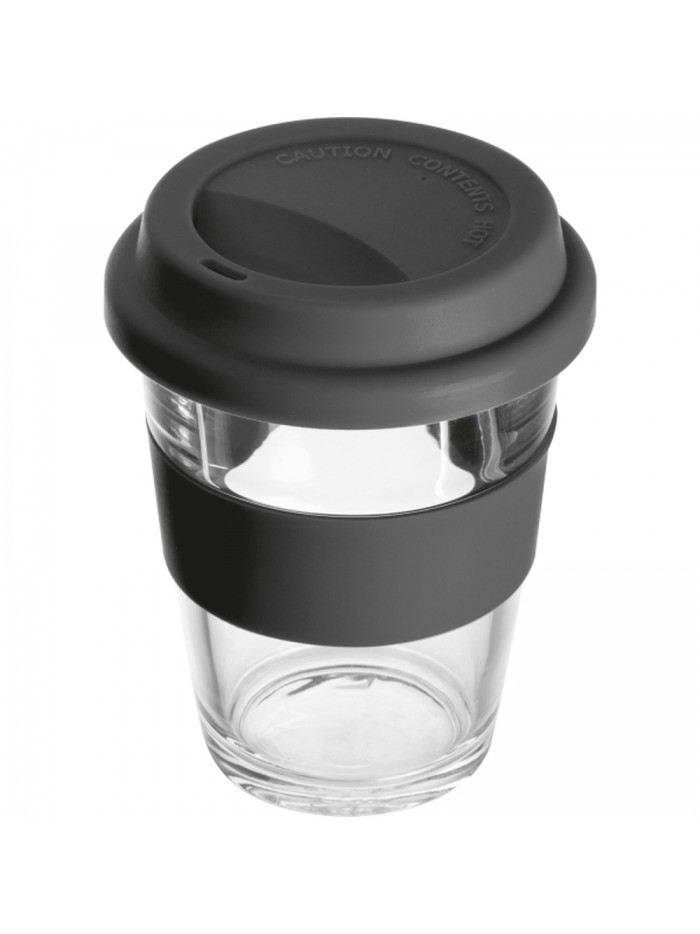 Kubek szklany z pokrywką 300 ml AMANDA