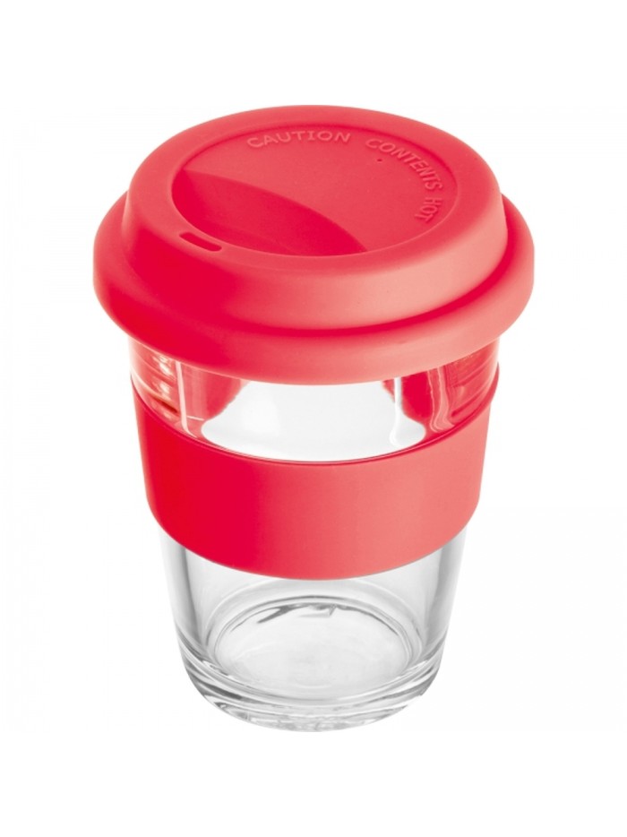 Kubek szklany z pokrywką 300 ml AMANDA