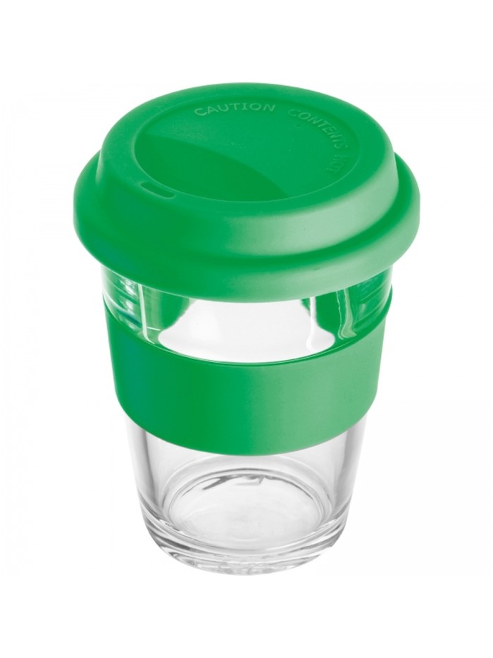Kubek szklany z pokrywką 300 ml AMANDA