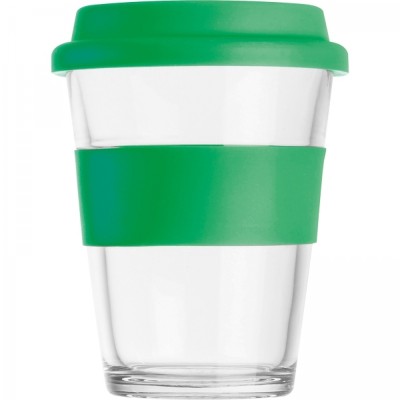 Kubek szklany z pokrywką 300 ml AMANDA