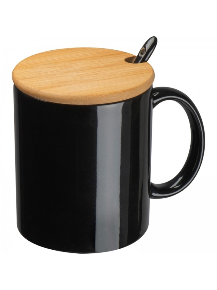 Kubek ceramiczny z łyżeczką 300 ml LOTHAR