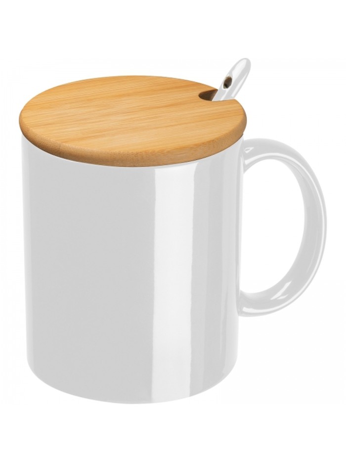 Kubek ceramiczny z łyżeczką 300 ml LOTHAR