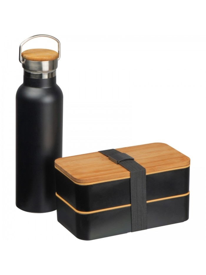 Zestaw lunch box ze sztućcami i butelka termiczna 500 ml STEPHAN