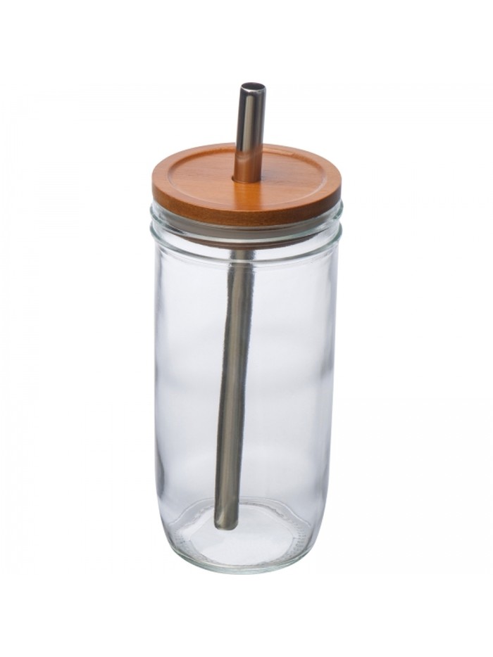 Szklanka z pokrywką i słomką 650 ml BENEDYKT