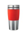 Kubek termiczny Resolute 380 ml, czerwony/srebrny