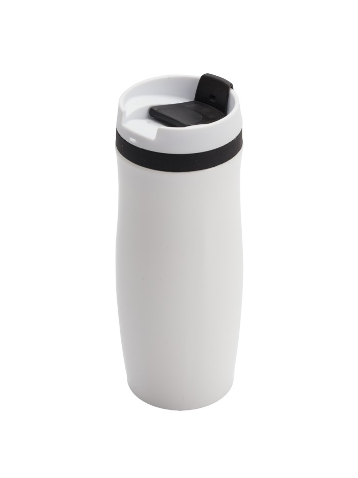 Kubek termiczny Viki 390 ml, czarny/biały