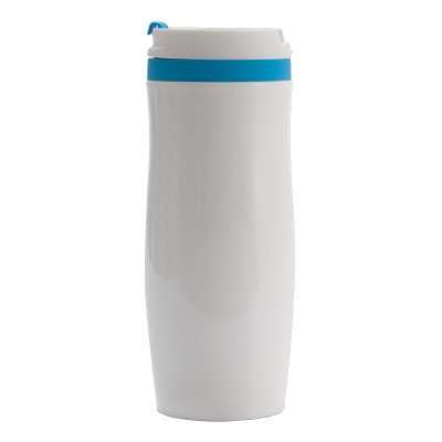 Kubek termiczny Viki 390 ml, czarny/biały