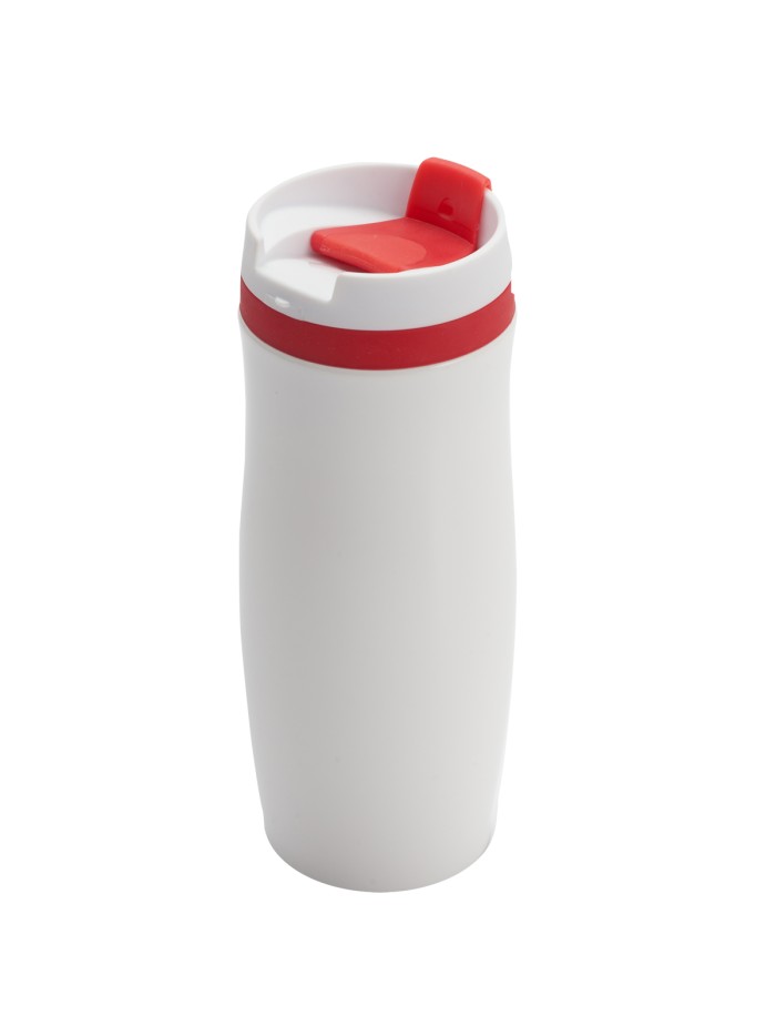 Kubek termiczny Viki 390 ml, czarny/biały