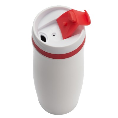 Kubek termiczny Viki 390 ml, czarny/biały