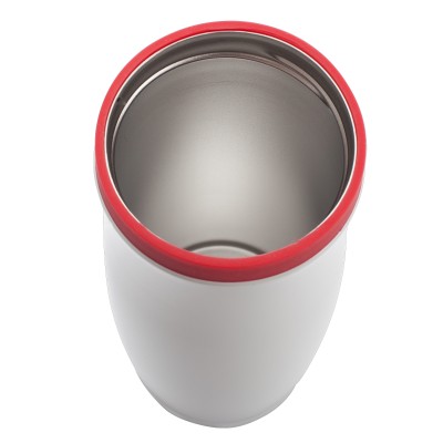 Kubek termiczny Viki 390 ml, czarny/biały