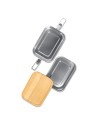 Double lunch box Alcora 1100 ml, srebrny