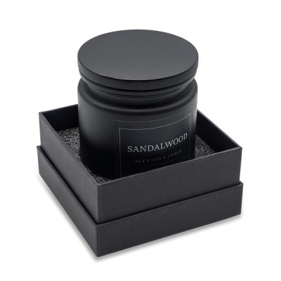 Świeca zapachowa Sandalwood, czarny
