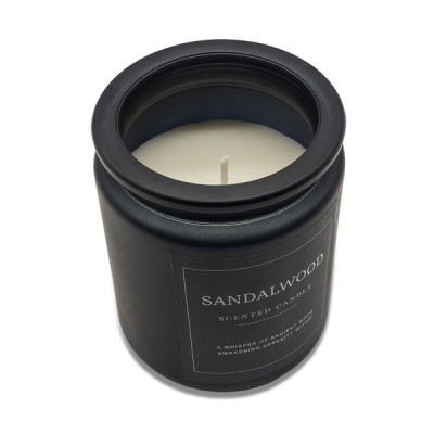 Świeca zapachowa Sandalwood, czarny