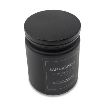 Świeca zapachowa Sandalwood, czarny