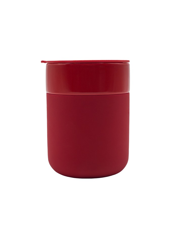 Kubek ceramiczny Caldo 370 ml, czerwony