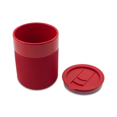 Kubek ceramiczny Caldo 370 ml, czerwony