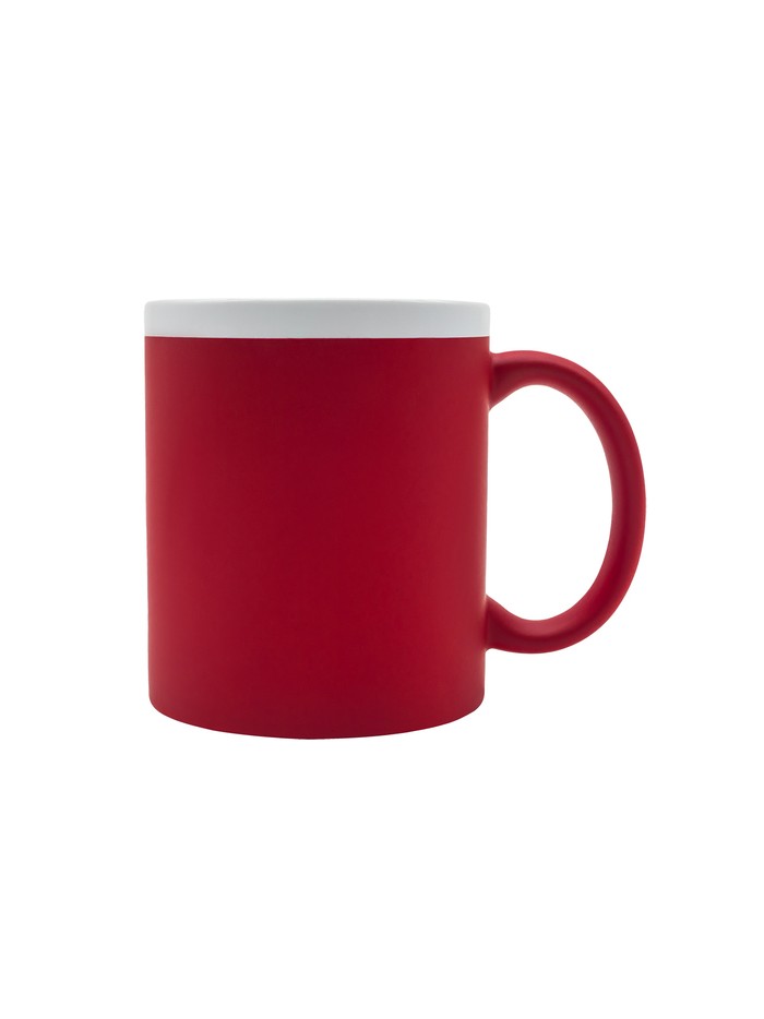 Kubek ceramiczny Velutti 350 ml, czerwony