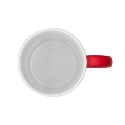 Kubek ceramiczny Velutti 350 ml, czerwony