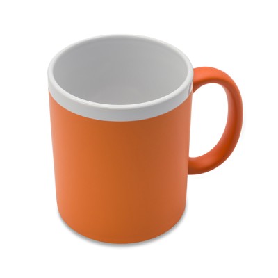 Kubek ceramiczny Velutti 350 ml, czerwony
