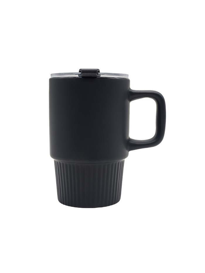 Kubek ceramiczny Azzurro 440 ml, czarny