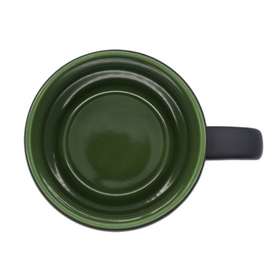 Kubek ceramiczny Esla 345 ml, ciemny zielony