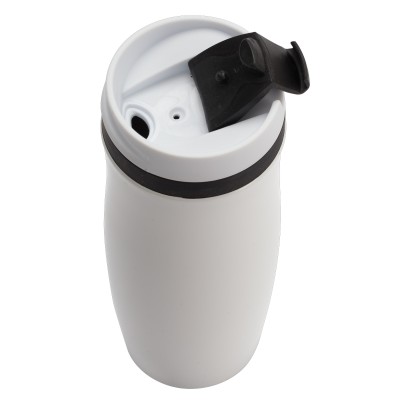 Kubek termiczny Viki 390 ml, czarny/biały