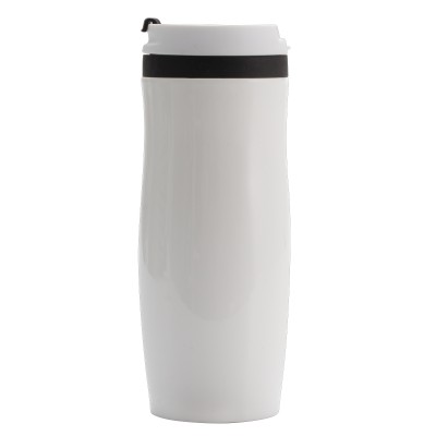 Kubek termiczny Viki 390 ml, czarny/biały