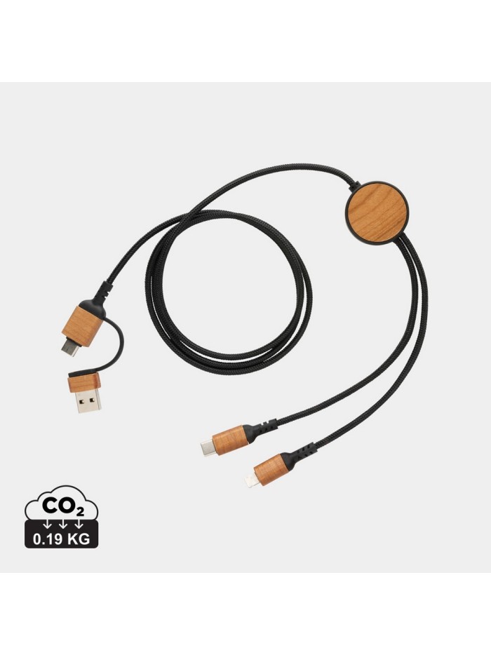 Kabel do ładowania 6 w 1 Ohio, plastik z recyklingu