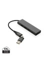 Hub USB 2.0 z USB C, aluminium z recyklingu