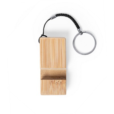 Bambusowy brelok do kluczy, stojak na telefon