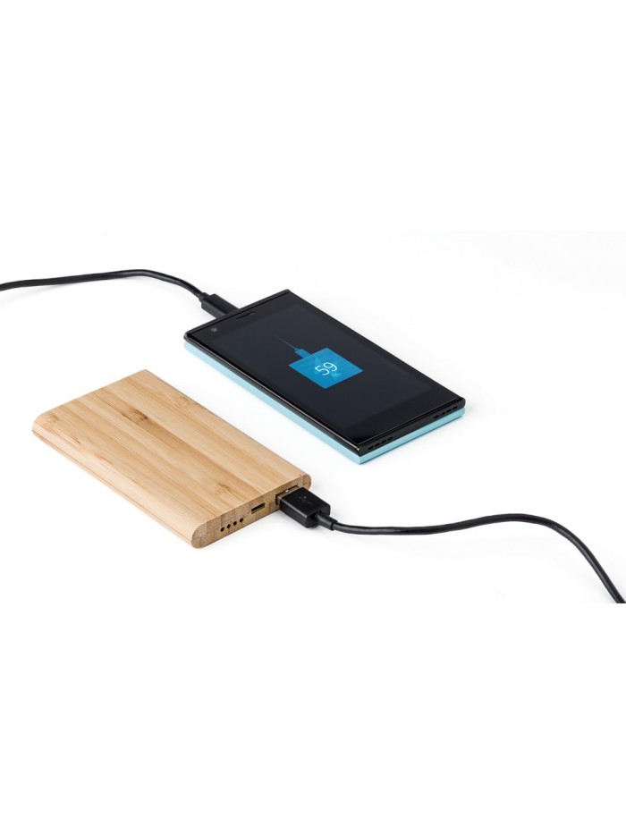 Bambusowy power bank 4000 mAh