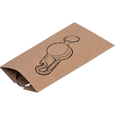 Brelok do kluczy z linką, karabińczykiem i otwieraczem do butelek PEGGY