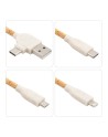 Korkowy kabel do ładowania B`RIGHT, bambusowy element, brelok do kluczy | Antez