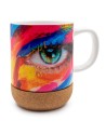 Kubek ceramiczny 370 ml z korkowym elementem | Kate
