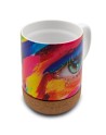 Kubek ceramiczny 370 ml z korkowym elementem | Kate