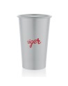Lekki kubek podróżny 450 ml Alo, aluminium z recyklingu