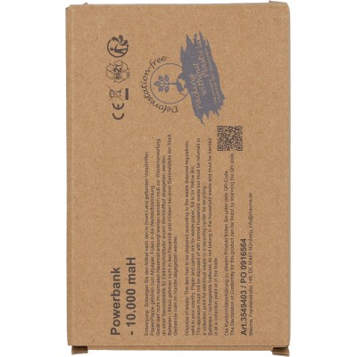 Power bank z ABS z recyklingu 10000 mAh PRESTON