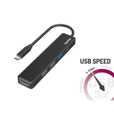 Hub USB, USB-C, HDMI Hama