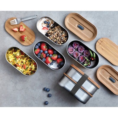 Lunchbox, pudełko śniadaniowe Black+Blum Double Bento