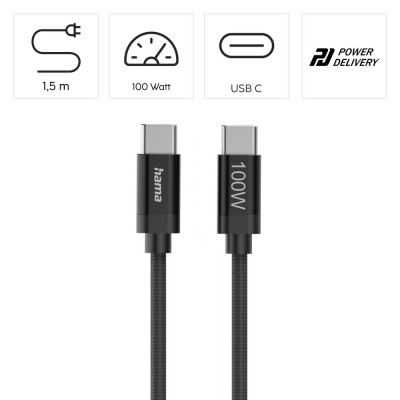 Kabel do ładowania Hama 100W