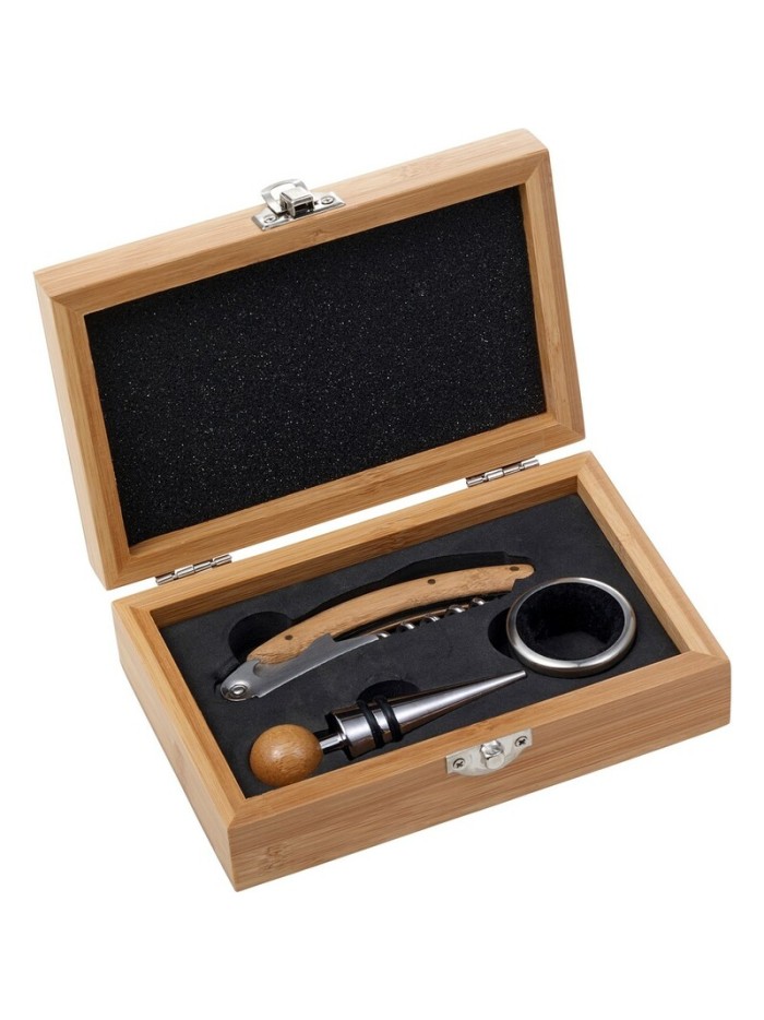 Bambusowy zestaw do wina 3 el.