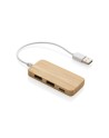 Bambusowy hub USB 2.0 z USB typu C